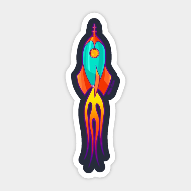 Lift Off Sticker by MarioChavez